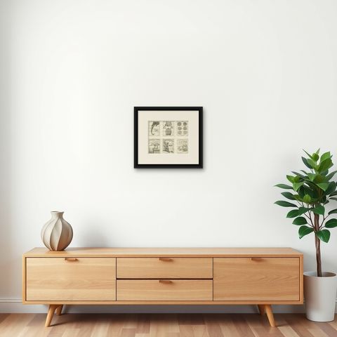 Sophisticated Elephant Anatomy Wall Set, Original Buffon Engravings, 1769, shown framed on a wall
