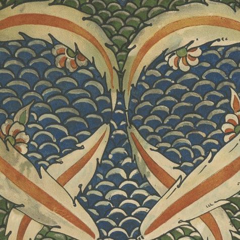 Persian-Turkish Faience Plate with Twin Fish Motif, Julius Lessing, Berlin 1890, close-up 6