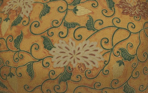 Ornamental Elegance, Floral Motif Long-Neck Vase, from Audsley’s Art, 1884, close-up 1