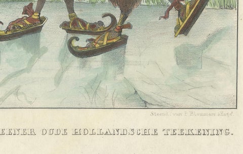 19th Century Hand-Colored Lithograph of Owls from an Old Dutch Drawing, 1860, close-up 1