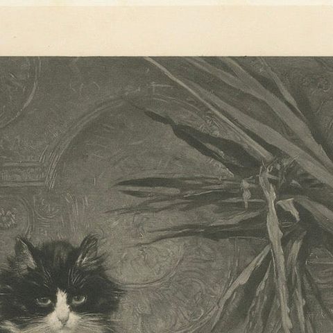 "Motherly Watch" - Cats and Kittens by Henriette Ronner (1894), close-up 6
