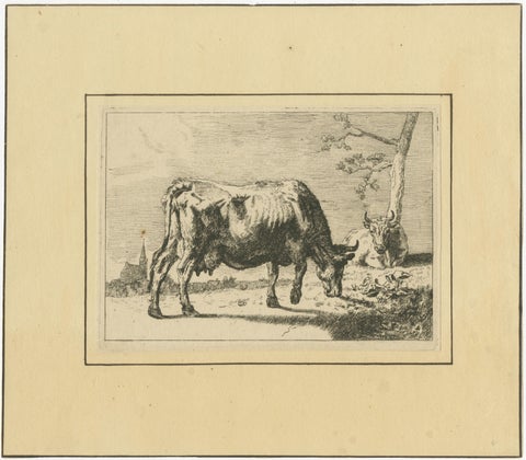 Set of 8 Dutch Golden Age Cattle Etchings, After Paulus Potter, c.1650, view 8
