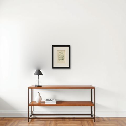 Antique Botany Print of Corn Spurrey, c.1860, shown framed on a wall