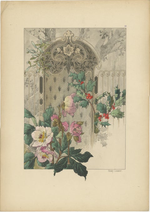 Floral Harmony in Decorative Design: The Art Nouveau Aesthetic of Lambert, 1896, view 4