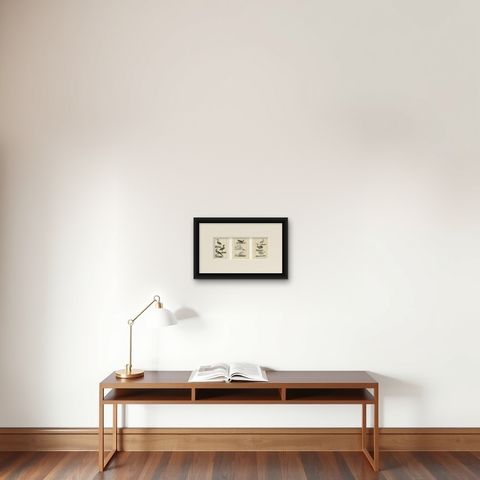 Elegant Avian Diversity: Illustrations from Buffon's Ornithology, c.1780, shown framed on a wall