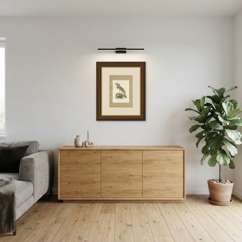 Harpy Eagle, Brazilian Bird Print, Descourtilz, 1944, shown framed in a room