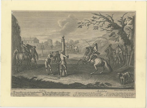 Antique Horse Print of 'Gallop' by J.E. Ridinger, 1722, view 4