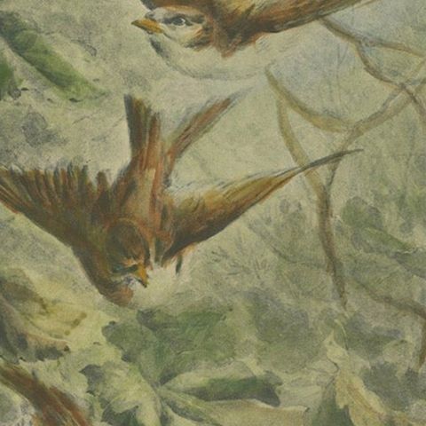 Autumn Flight - Giacomelli’s Sparrows in Falling Leaves, Circa 1891, close-up 6