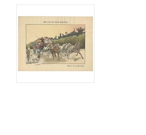 Antique Print of Horse Races, circa 1900, view 2