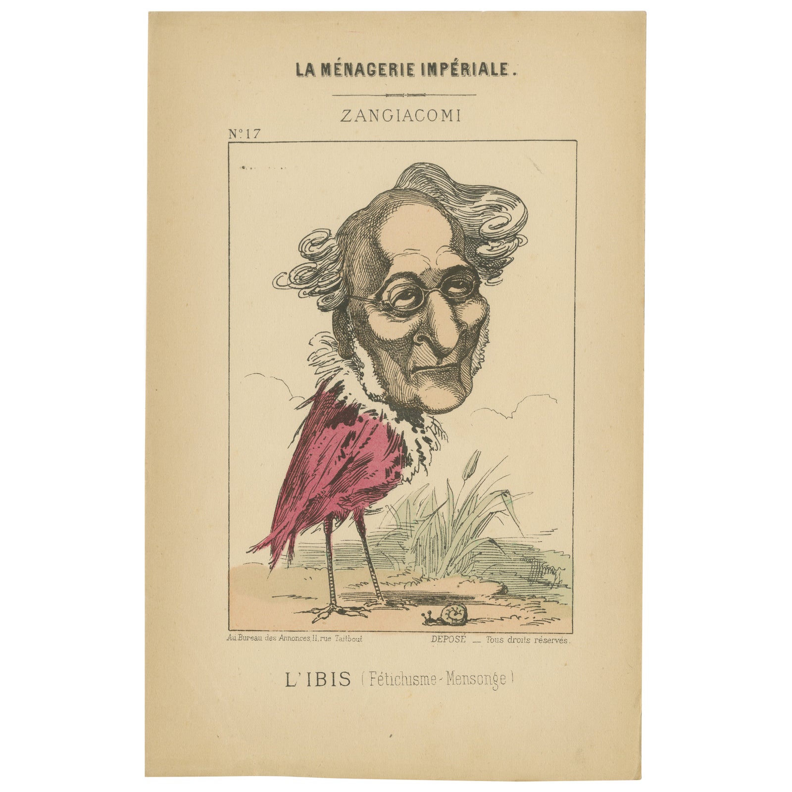Imperial Menagerie: Zangiacomi - The Ibis (Fetishism - Deception), 1870