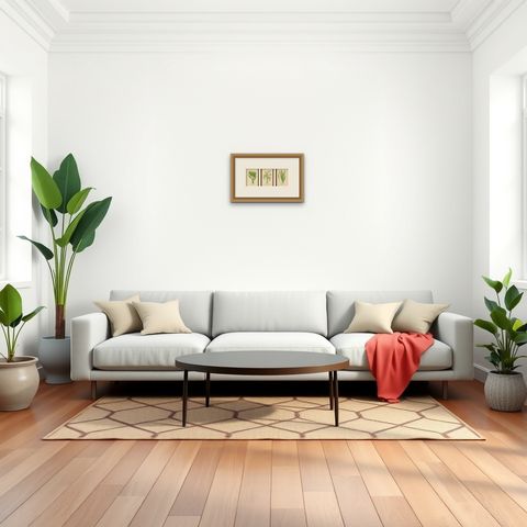 Antique Botanical Prints of Bourbon Palm, Cocos Weddeliana & Screw-Pine, c.1897, shown framed in a room