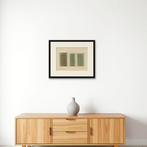 Antique Ottoman Door Panels Print, Yenişehir, Turkey, 1580, Raymond, 1924, shown framed on a wall