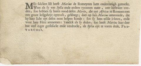 1617 Horse and Deer Engraving by Vondel, Warande der Dieren, close-up 3