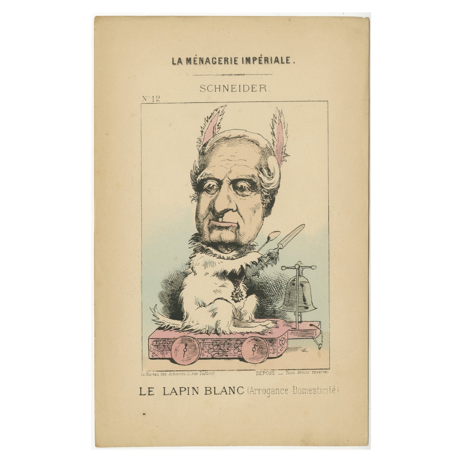 Imperial Menagerie: Schneider - The White Rabbit (Arrogance - Domesticity), 1870