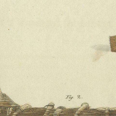 Antique Print of a Dog from Baffin Bay Greenland and a Dog Sled, ca.1800, close-up 1