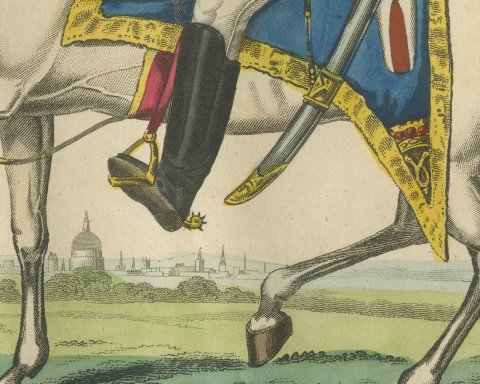The Duke of York on a Gray Horse with a Domed City Beyond, 1815, close-up 2