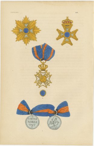 Orders of the Netherlands, Order of the Netherlands Lion, Plate LIII, 1844, view 2