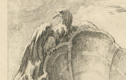 Allegorical Print of Lithology and Conchology by Boucher Fils, 18th Century, close-up 2