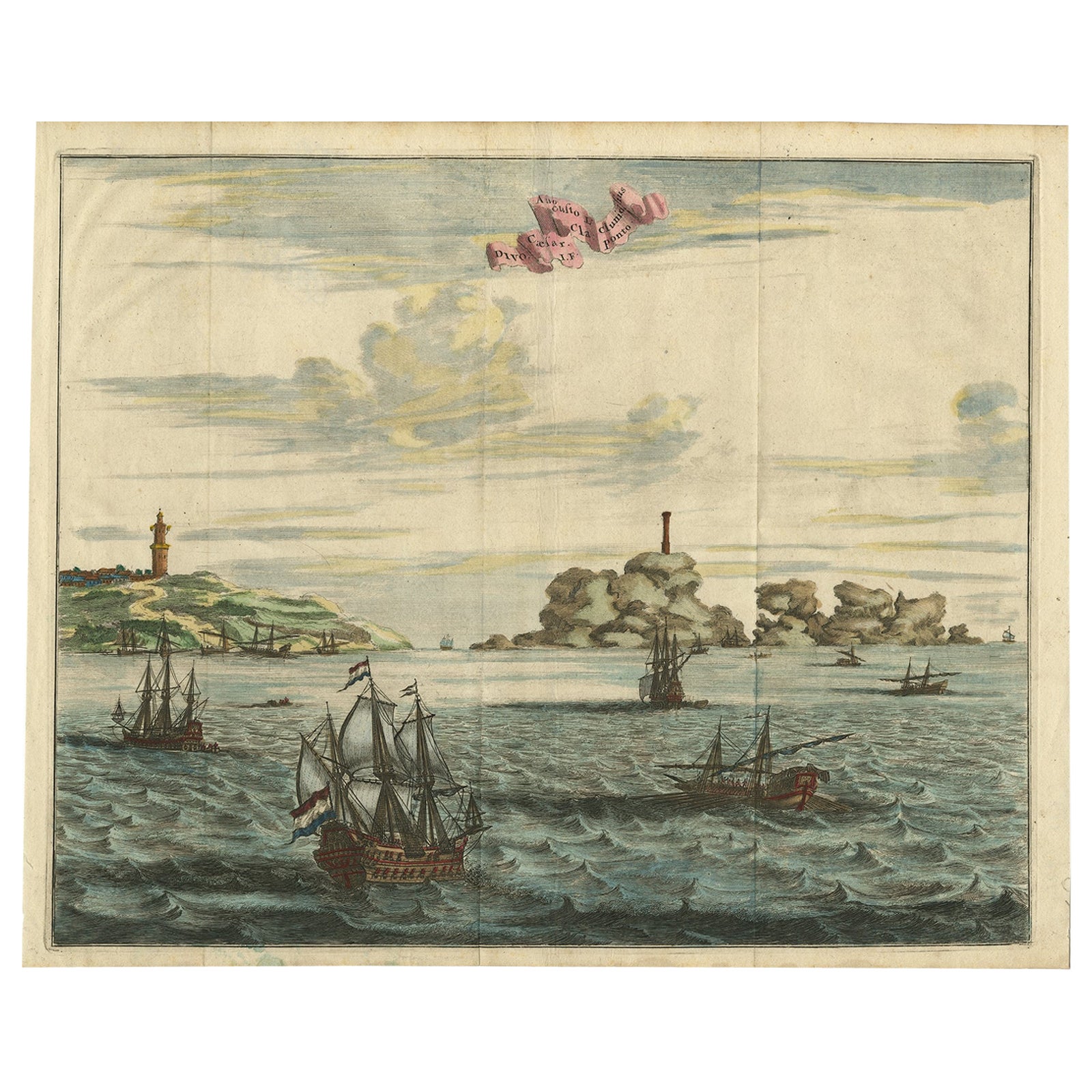 Antique Print of the Dardanelles, Turkey, 1677