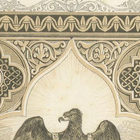 Napoleon Bonaparte, Imperial Eagle and World Allegory, French Engraving, 1843, close-up 5