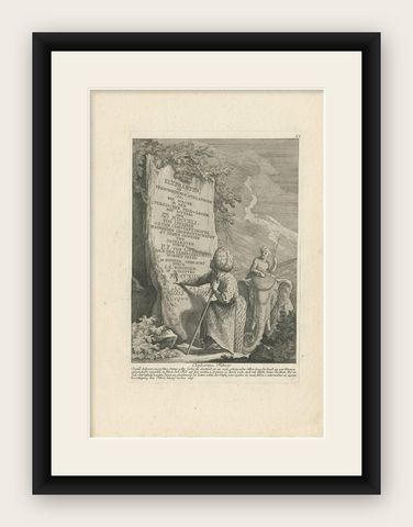 Antique Title Page ‘Elephanten Führer’, Augsburg 1741, shown framed