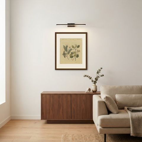Tamarind and Pistachio Nut Tree, Antique Bertuch Print, circa 1805, shown framed in a room