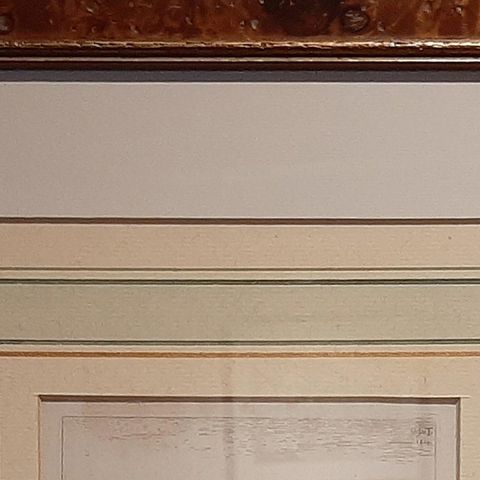 Antique Etching of a Grazing Cow by Van Troostwijk, Framed, 1810, close-up 1