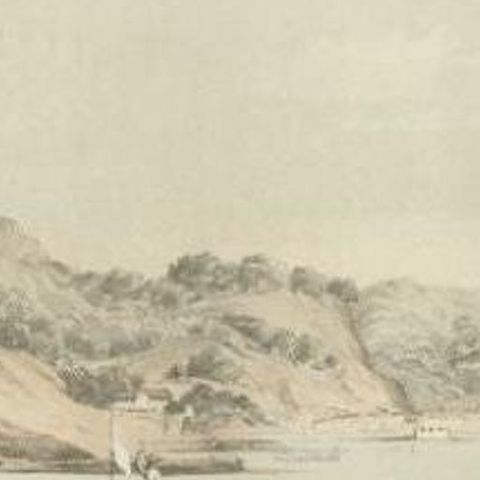 Antique Print of Uraga in Japan by Hawks, 1856, close-up 2