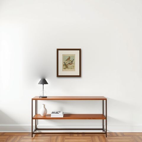 Antique Bird Print of the Goldfinch, Common Linnet and Bullfinch, 'circa 1880', shown framed on a wall