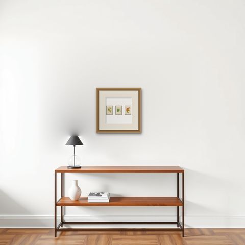 Set of 3 Antique Botanical Prints 1897, Lady’s Slipper, Maranta & Canna, shown framed on a wall