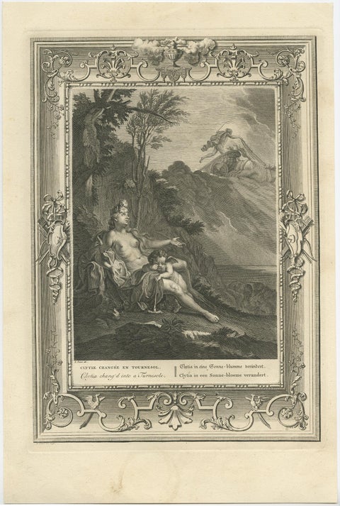 Print of Water Nymph Clytia, Daughter of Oceanus, Turning into a Sunflower, 1733, view 2