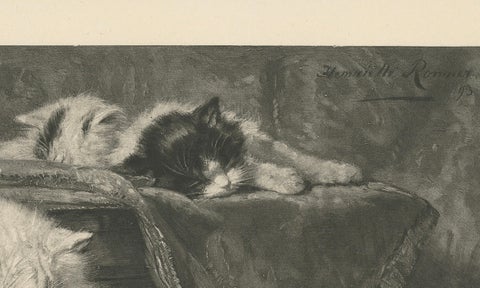 "Mother's Love" - Cats and Kittens by Henriette Ronner (1894), close-up 3