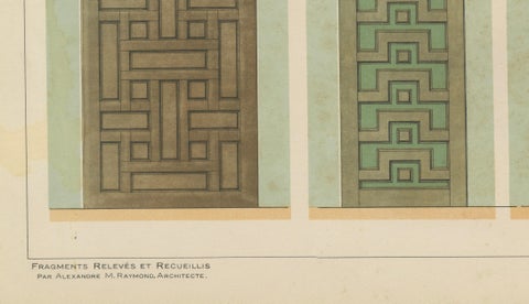 Antique Ottoman Door Panels Print, Yenişehir, Turkey, 1580, Raymond, 1924, close-up 4