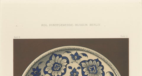 Damascus Faience Plate with Blue Floral Ornament, Julius Lessing, Berlin 1890, close-up 2