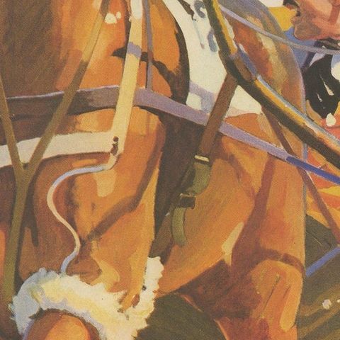 Vintage Print of a Horse Race 'The Saturday Evening Post' '1935', close-up 2