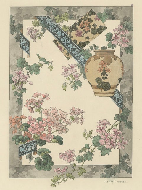 La Flore Décorative The Art Nouveau Elegance of Floral Ornamentation in 1896, close-up 3