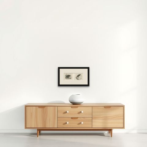 Pair of Marsh and Hen Harrier Bird Prints by Stonham, 1908, shown framed on a wall