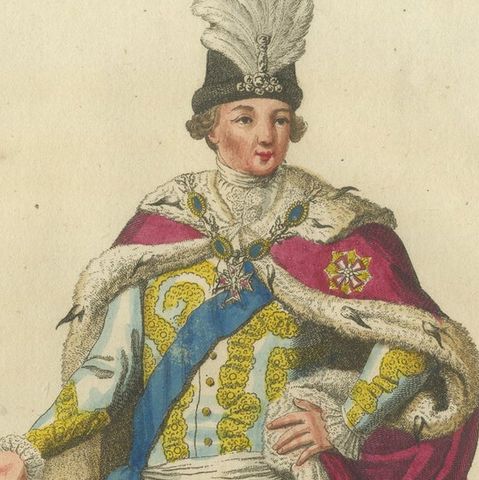 Knight of the White Eagle Order in Poland: Regal Hand-Colored Engraving, 1791, close-up 4