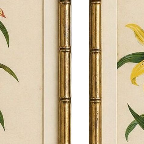 Pair Antique Botanical Lithographs, Lilium Partheneion & Coridion, 1856, close-up 1