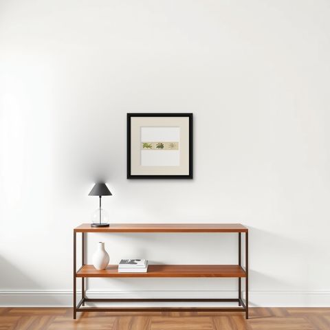 Trio of Elegance: Vintage Botanical Prints, Published in 1880, shown framed on a wall