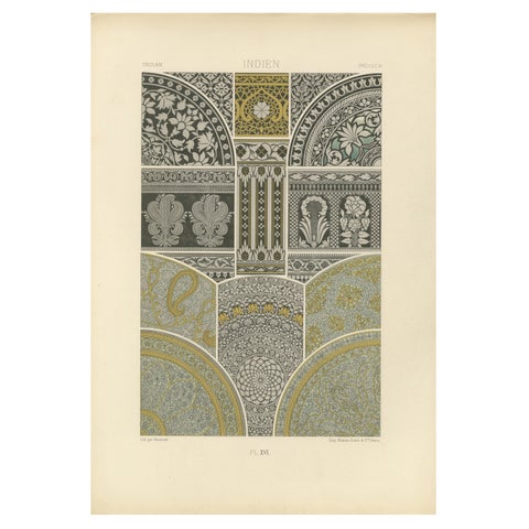Indian Architectural Ornament, Mughal Floral & Geometric Motifs, ca.1869