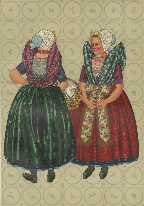 Elaborate Beadwork and Floral Silk in Axel Sunday Dress, Zeeland-Flanders 1890, close-up 5