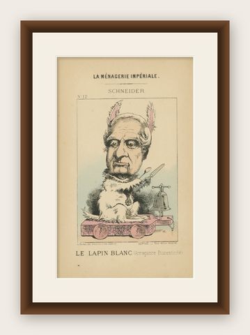 Imperial Menagerie: Schneider - The White Rabbit (Arrogance - Domesticity), 1870, shown framed