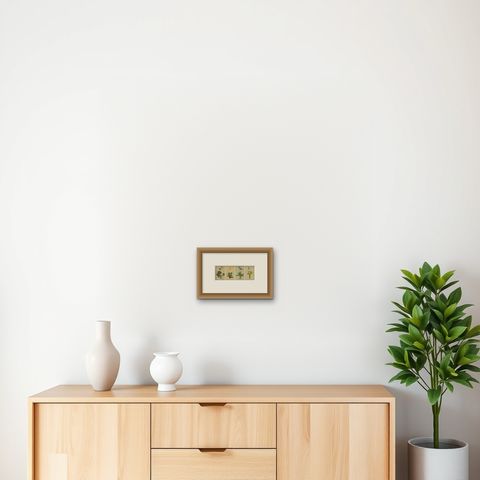 Alpine Botanical Prints Set, Primula & Cortusa, Palla Atlas, 1897, shown framed on a wall
