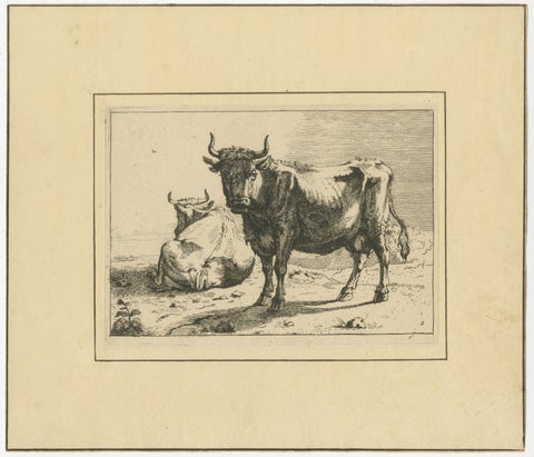 Set of 8 Dutch Golden Age Cattle Etchings, After Paulus Potter, c.1650, view 5