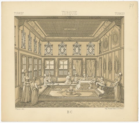 Turkey - Turque Antique Chromolithograph Print, Circa 1880, view 4