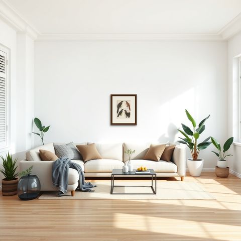 Antique Print of the Wahnes' Six-Plumed Bird of Paradise and Others, 1950, shown framed in a room