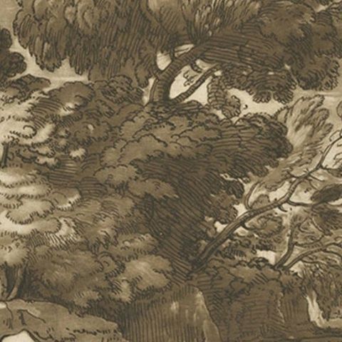 Rare Original Antique Engraving of a Landscape with Cattle in England, 1775, close-up 2