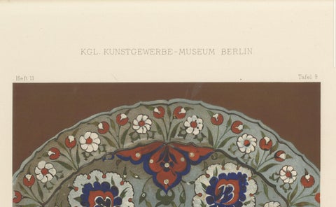 Persian-Turkish Faience Plate with Carnation Motif, Julius Lessing, Berlin 1890, close-up 2