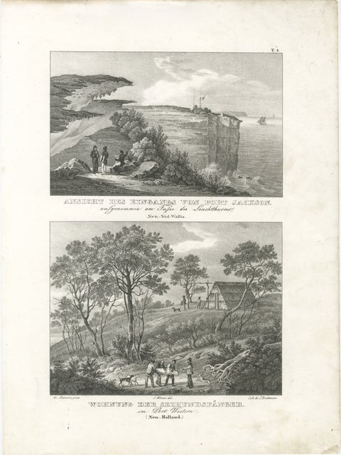 Views of Port Jackson and Seal Hunters' Dwelling, New Holland (New South Wales), view 2